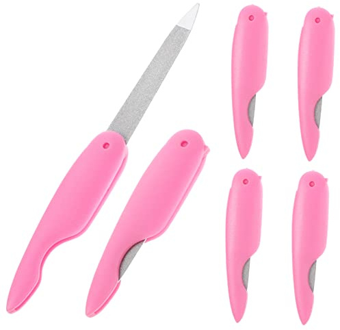 OSOLADY 6 Stück Kleine Faltbare Nagelfeilen Aus Edelstahl Doppelseitige Maniküre Und Pediküre Feilen Zum Polieren Und Formen Der Nägel Rostfreie Nagelpflege Werkzeuge Für Nagelstudio Und Zuhause