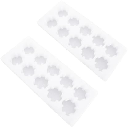 UKCOCO Support à Œufs en Mousse de Protection 10 Emplacements, Lot de 2 Sets de Plateaux Empilables pour Réfrigérateur, Boîtes de Conservation D'œufs Pratiques et Légères