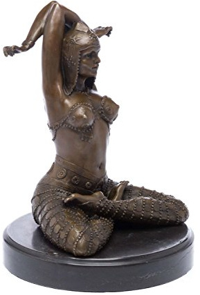 aubaho Bronzeskulptur Art Deko Stil Tänzerin Bronze Skulptur Figur Sculpture Danseuse