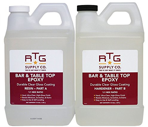RTG Supply Co. Bar & Table Top Epoxy Resin for Bars Countertops Furniture and Tables (Gallon)