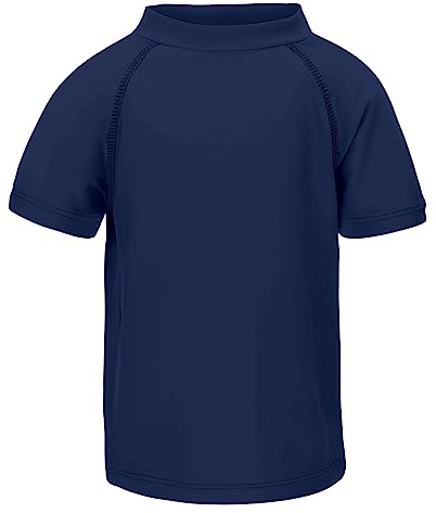 LACOFIA Rashguard Manica Corta per Bambini Costumi da Bagno per Ragazzi Protezione Solare Asciugatura Rapida Marina 116