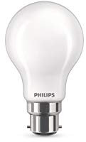 Philips LED Classic B22 Lampe, 75 W, Tropfenform, matt, warmweiß, Weiß
