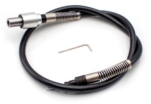 Jieotwice Biegsame Welle der Schleifmaschine, Schleifbock Bohrfutter Polieradapter Biegsame Welle, Zubehör für Drehmaschinenspindeln, Biegsame Welle zum Schneiden/Gravieren/Polieren von Jade