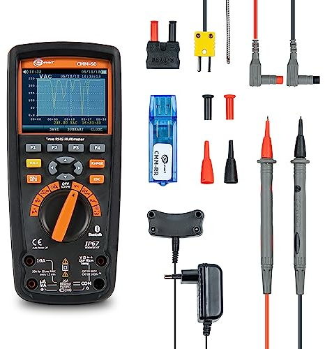 SONEL CMM-60 Multimetro industriale avanzato, tensione AC/DC, misura dell'intensità della corrente AC/DC, resistenza, capacità, temperatura, larghezza dell'impulso, frequenza (CMM-60)