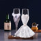YUEMING Set of 2 Champagne Flutes, Crystal Champagne Glass Gift Boxed, Wedding Gift Wine Glasses Cocktail Glasses for Couples Bride Groom Engagement Anniversary Bridal Showers Toasting (White)