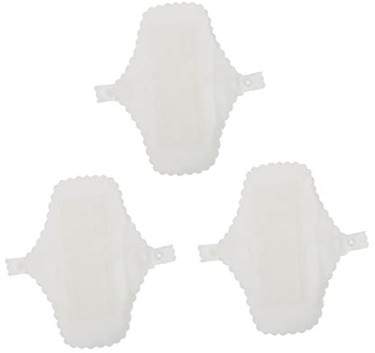 UTHCLO 3Piezas Almohadillas De Menstruales Para Mujeres Pack De Unidades Servilletas Sanitarias Reutilizables Con Alas y Broches Para Uso Diario y Postparto