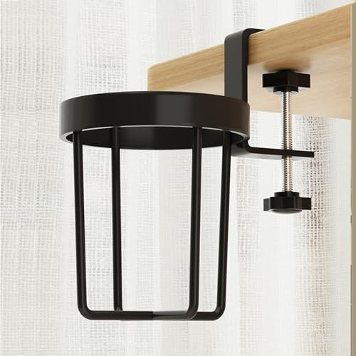 Spotact Soporte ajustable para tazas de escritorio con abrazadera antiderrames, soporte de mesa de acero inoxidable, compatibilidad universal para tazas, botellas de agua, tazas de vacío