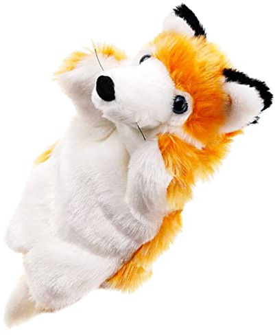 Kisangel Marionetta Mano Peluche Volpe Interattivo per Sicuro e Morbido per Divertenti e Regali Compleanno