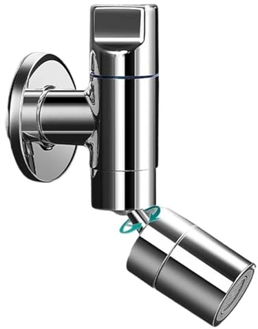 2 modalità in acciaio inox mop rubinetto piscina casa balcone lavanderia lavandino rubinetto parete doppia uscita risciacquo rubinetti (argento)