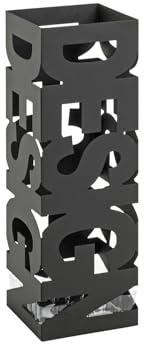 HAKU Möbel Portaombrelli nero, metallo - Dim. L 16 cm x A 48 cm x P 16 cm, Stile Moderno