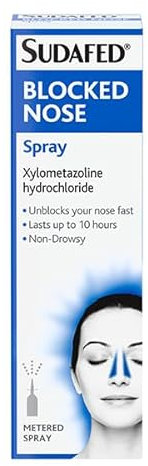 Pack of 6 Sudafed 60ml Blocked Nose Spray