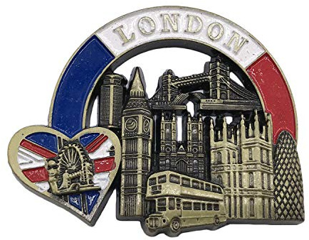 3D London UK Kühlschrank Kühlschrankmagnet Tourist Souvenirs Handgemachte Metall Handwerk Magnetische Aufkleber Home Küche Dekoration Reise Geschenk