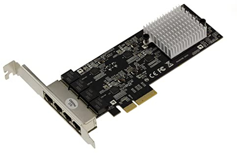 Kalea-Informatique - Tarjeta controladora PCIe de red Quad LAN Ethernet 10 100 1000 2500 1G 2.5G 4 puertos RJ45 Chipset Realtek RTL8125 - Despertador remoto WOL