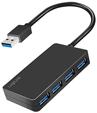 LogiLink Hub USB 3.2 (Gen1) 4 Ports avec Protection Contre Les surintensités et Les surtensions