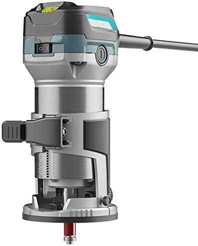 CHENGNAN Fresadora para Madera Rebajadoras Eléctricas 710W, 10000-30000 RPM, 6 Velocidades Variables Enrutador Compacto de Arranque Suave