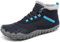 SAGUARO Barfußschuhe Herren Winter Winterschuhe Damen Gefüttert Warm Winterstiefel Wasserdicht Outdoor Rutschfeste Blau 39
