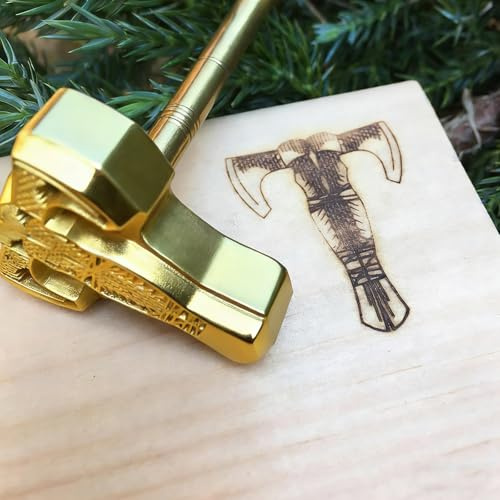 Branding Eisen Custom Logo Holz Branding Eisen für Holz Papier Leder Branding Eisen Stempel mit dem Griff von Handcrafted (7,6 x 7,6 cm)