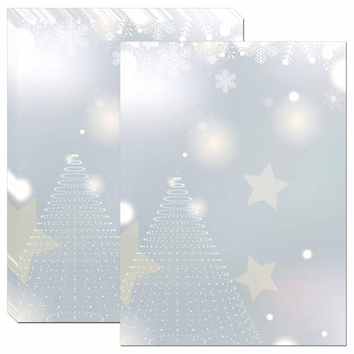 DUGUTUL Premium Festive Christmas Stationery Set Spread Holiday Joy, 48 Sheets, 8.5 x 11 Inches, 100gsm, Perfect for Personalized Gifts and Add Holiday Magic to Your Messages (E)