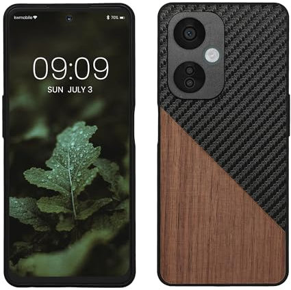 kwmobile Hülle kompatibel mit OnePlus Nord CE 3 Lite 5G / Nord N30 5G - Handyhülle - Handy Schutzhülle - Smartphone Cover - Dunkelbraun Schwarz