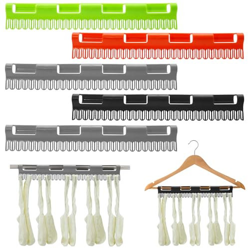 Okoss 5 Stück Sockentrockner Wäscheständer, Sockenbügel Kunststoff, Windfester Kleinteilehalter, Winddichter Aufhänger ideal für Kleine Kleidung, Socken, Handschuhe, Unterwäsche
