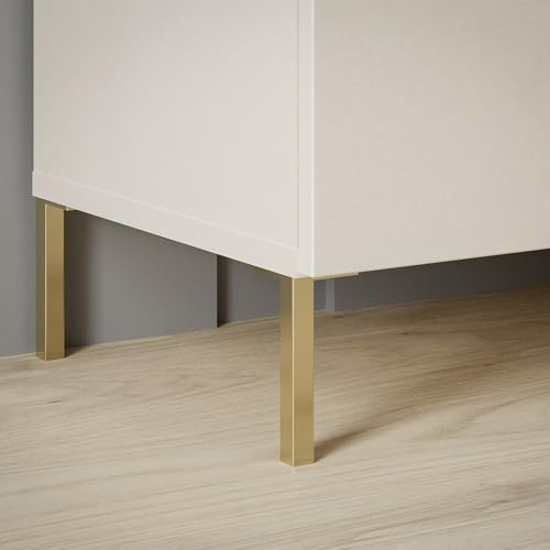 Forte Libertad Goldfarbenes Möbelbein, Möbelbein, 4,5 cm breit x 12 cm hoch x 4,5 cm tief
