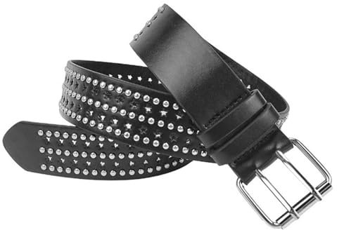 zuousxbs Ösen-Taillengürtel, Punk-Doppel-Dünne Kette für Grunge-Schnalle, Moderner Taillenbund, Taillenkette, Nietengürtel