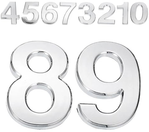 Outanaya 10pcs Self-adhesive House Number Stickers for Mailbox Numbers Door Sign Stickers for Apartment Floating Mailbox Adhesive Back