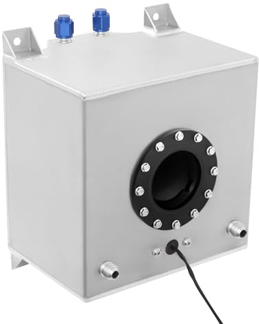 Depósito de combustible de 20 L, de aluminio, con sensor de nivel de aceite, capacidad de depósito de gasolina para automóviles, camiones y todoterrenos