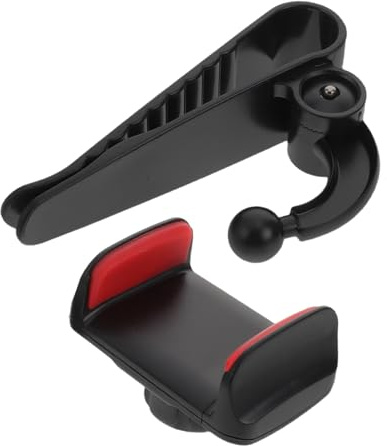 STOBAZA Soporte para Móvil de Coche Visera Solar de Plástico Rojo, Soporte Multifunción Estable y Práctico para Navegación y Transmisión en Directo