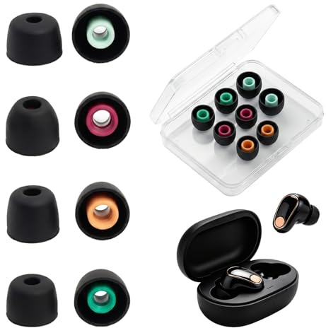 4 Paires d'Embouts en Silicone Compatibles avec les Écouteurs Sony WF-1000XM5, WF-1000XM4, WF-1000XM3 et WF-C700N Embouts de Rechange en Silicone Souple, Tailles XS, S, M et L, pour Écouteurs Sans Fil