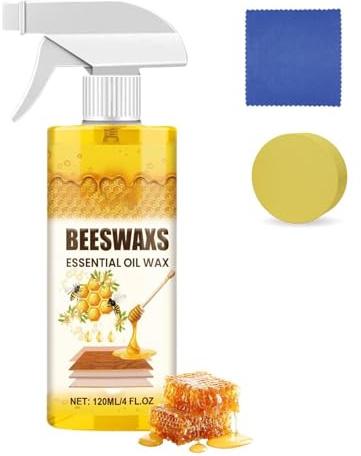 Bivax Spray Möbelpolish, Naturligt Möbelvax För Träytor, Hjälper Till Att Återställa Glans Och Vårda Trä, 120ml