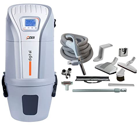 SACH Aspirapolvere centrale VAC Digital 2.4 + set di tubi 10 m Plus