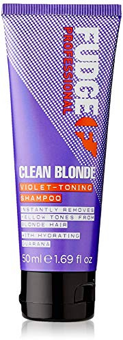Fudge Professional Purple Toning Shampoo, Original Clean Blonde Shampoo, For Blonde Hair, 50 ml