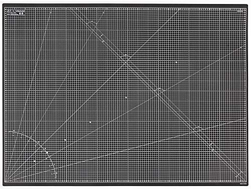 Elan Tapis de Découpe A0 Noir, Tapis de Coupe Auto-cicatrisant 90x120 CM, Planche de Découpe à 5 Couches, Self-Healing Cutting Mat A0
