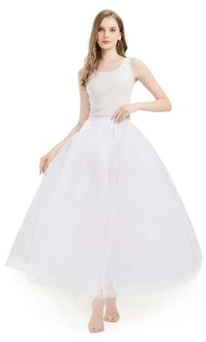YLMTOP Women's A-line Hoopless Petticoat Crinoline Underskirt Slips Wedding Accessories YPT300