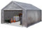 TOOLPORT Tente de Stockage 4x6 m Hangar de Stockage Abri Tente de Garage Bâche PE 350 N étanche à l'eau en Gris