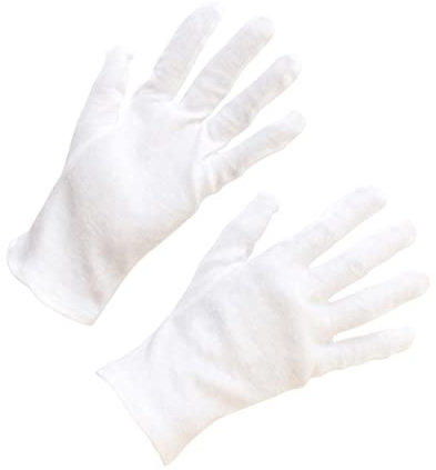 COSMEVIVI 12paare Baumwollhandschuhe Xl Schutzhandschuhe Arbeitsschutzhandschuhe Strapazierfähig Rutschfest Für Schmuck Inspektion Garten Reinigung Outdoor