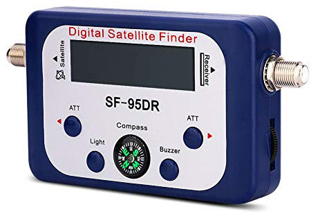 Bognajin Mini LCD Digital Satellite Finder Meter, waft Strength Dish Alignment Tool with Blue Backlight, Accurate waft Detection for Satellite Dish and Receiver Installation