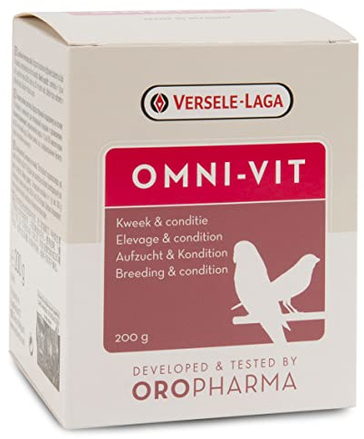 VERSELE-LAGA - Oropharma Omni-Vit - Mezcla de vitaminas para Aves - para cría y Estado General óptimo - 200 g