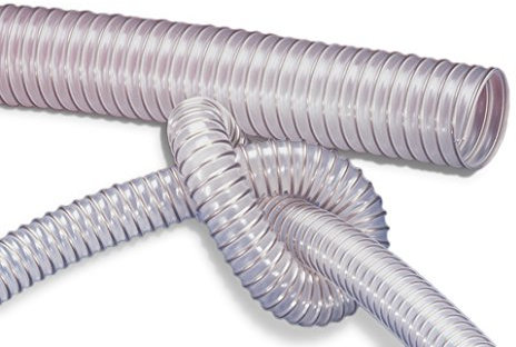 PU Flexible Ducting Hose, 63mm ID x 6m Length - Fully Antistatic Polyurethane - Dust & Fume Extraction, Woodworking, Ventilation