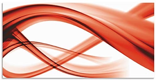 ARTland Wanddeko Wandbild Alu für Innen & Outdoor Metall Bild 60x30 cm Abstrakte Kunst Rauch Welle Geometrie S9AQ