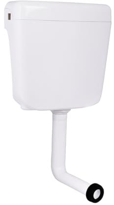 Belvit Cassetta di risciacquo per WC, 3 – 9 l, colore bianco, silenziosa e a risparmio energetico, con funzione start-stop, collegamento a 3 posizioni, set completo