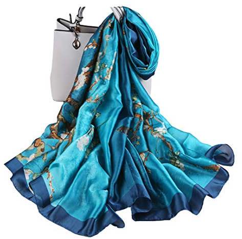 Sciarpa 100% Seta per Donna Colore sfumato, Scialle di eleganti ed Moda Dona alla signora un regalo molto buono