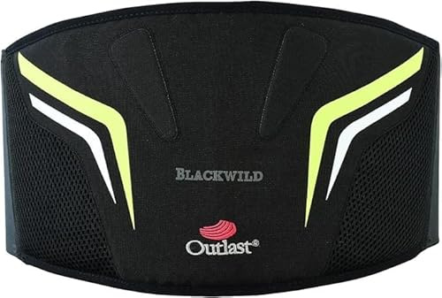 BLACKWILD Nierengurt Motorrad, Fluoreszierende, Nierengurte Motorrad Herren und Damen | Outlast® Nierengurt mit Temperaturkontrolle | wärmender Lendenwirbelstütze Gürtel