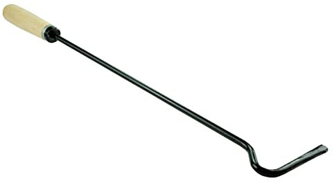 Extra Lang Schürhaken Schüreisen Feuerhaken Feuereisen Stecheisen Kamin 100 cm mit Holzgriff