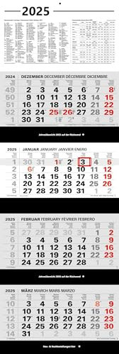 Kombi 4-Monatskalender 2026 großer Wandkalender vier Monate Bürokalender OFFICE