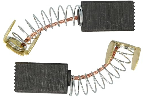 vhbw 2x Kohlebürste 6 x 10 x 15 mm kompatibel mit Matrix SMS 1200-210 L Elektrowerkzeug, Kappsäge, Gehrungssäge + Feder