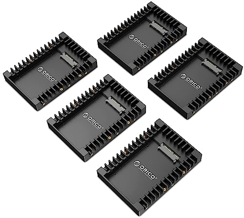 [5Packs]ORICO 2.5 SSD SATA to 3.5 Hard Drive Adapter Internal Drive Bay Converter Mounting Bracket Caddy Tray for 7 / 9.5 / 12.5mm 2.5 inch HDD / SSD with SATA III Interface(1125SS-5)