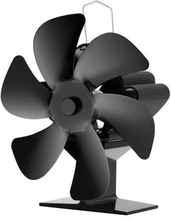 Kizaten Ventola per Stufa a Legna,Ventolas da Caminod con 6 Pale,Senza Elettricità Alimentato Silenzioso Calore Ventola per Bruciatore di Tronchi/Stufa/Camino