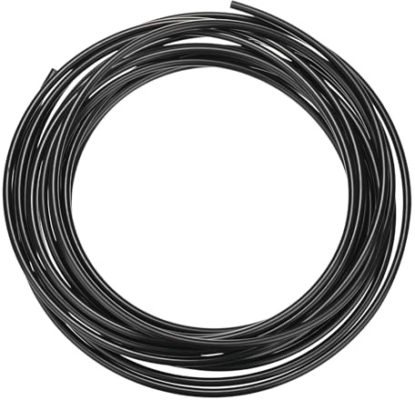 M METERXITY Tube de Tuyau de Ligne en Nylon, 0,16 (4mm) ID x 0,24 (6mm) OD Pa6 Tubage de Ligne d'Air Pneumatique, Tuyau d'Eau de Polyamide de Carburant [10m/33Ft, Noir] | en Nylon, Pa6 Tubage de Ligne d'Air Pneumatique, Tuyau d'Eau de Polyamide de Carburant, 10m/33Ft